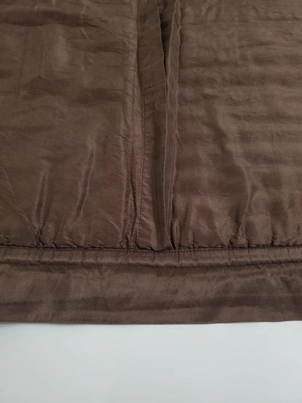 Restoration Hardware Lot of 2 Channeled Silk Standard Shams 20x28 Bedding Brown